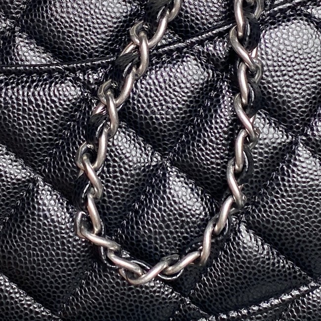 CHANEL Clutch With Chain AS2701 black&Silver Metal