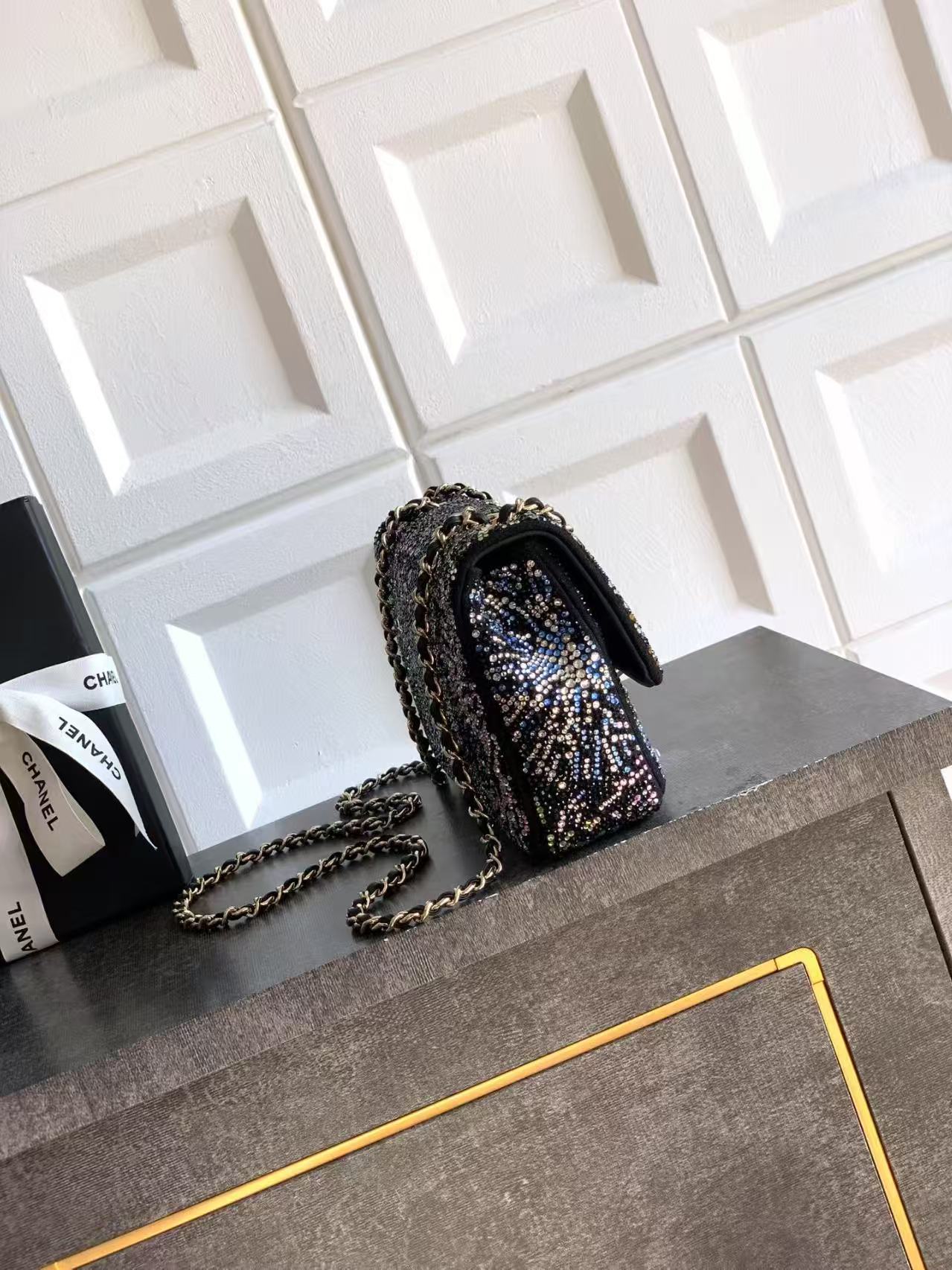 Chanel Starry Sky Diamond Inlay Flat Bag CF6171 Chanel Starry Sky Diamond Inlay Flat Bag CF6171