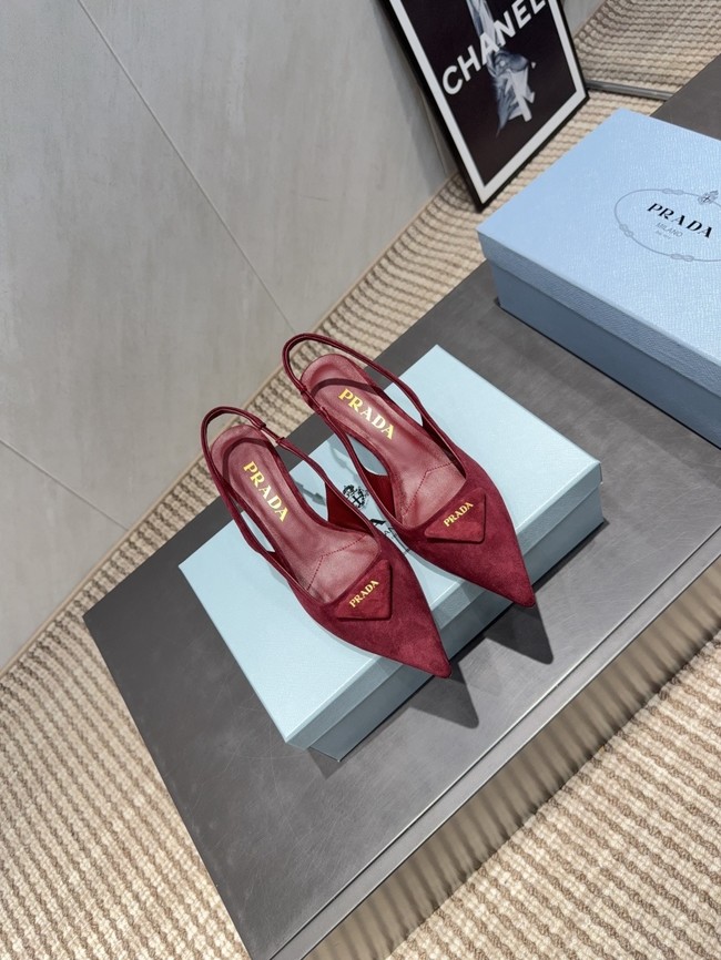 Prada leather slingback pumps 87220-3