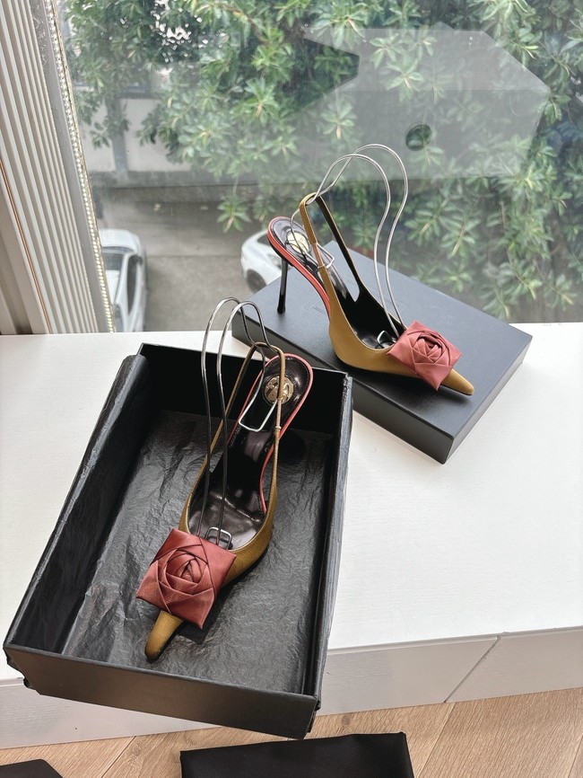 YSL AMALIA slingback pumps in satin crepe 21025-2