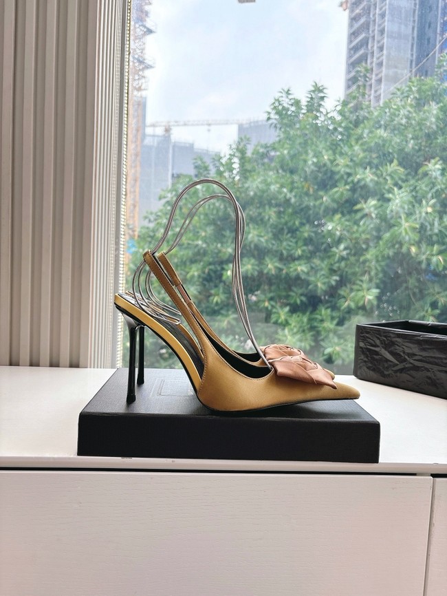 YSL AMALIA slingback pumps in satin crepe 21025-6