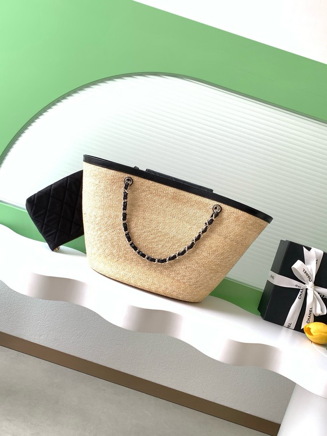 CHANEL Large Tote AS5952 Beige & black