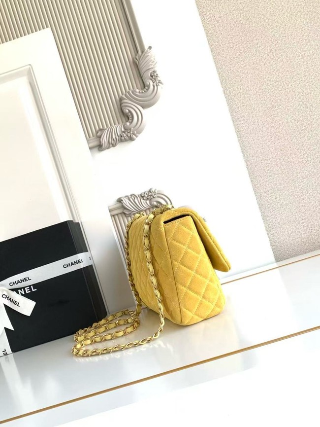 CHANEL Classic Handbag AS5991 yellow