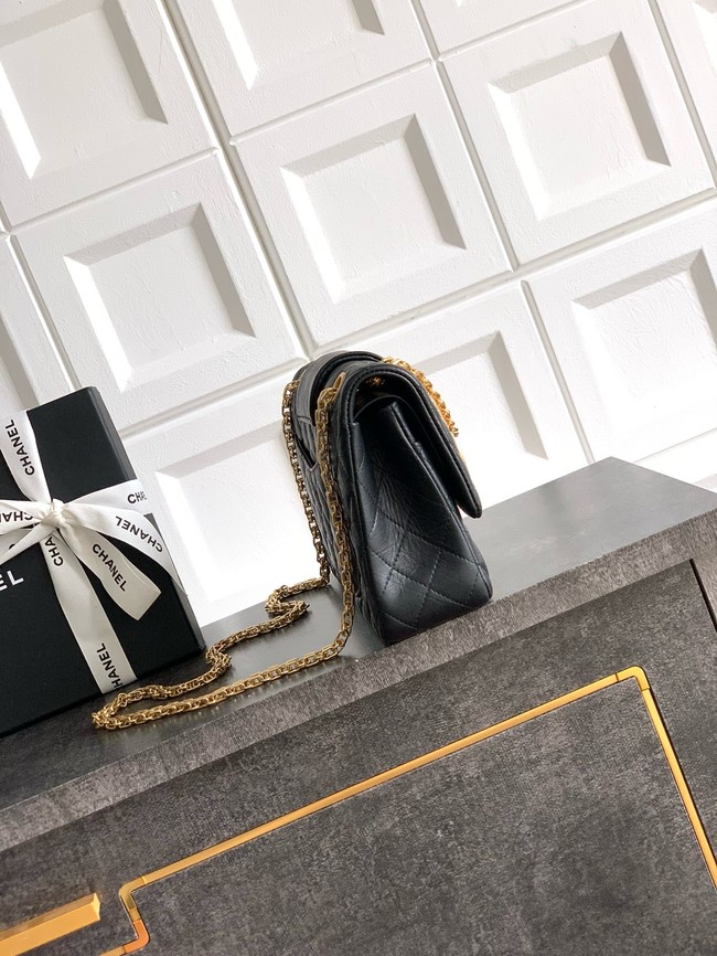 CHANEL Classic Handbag Lambskin CF1112 black&red