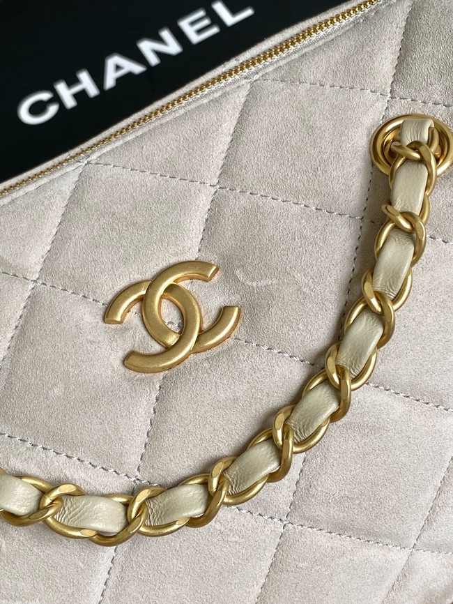 Chanel velvet Bowling Bag AS5791 Cream
