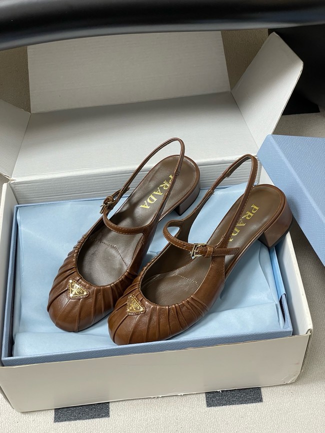 PRADA leather slingback Sandals 21056-2