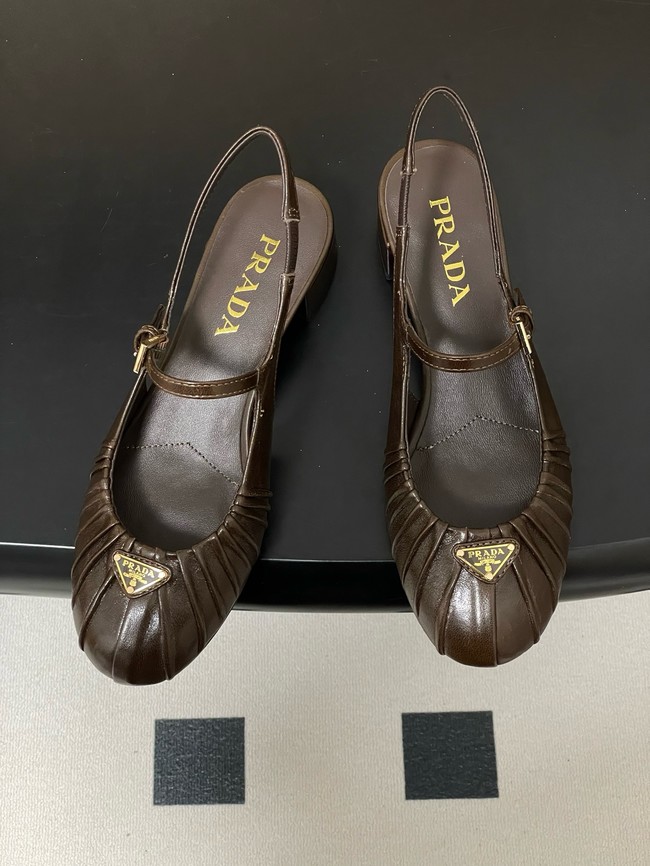 PRADA leather slingback Sandals 21056-3