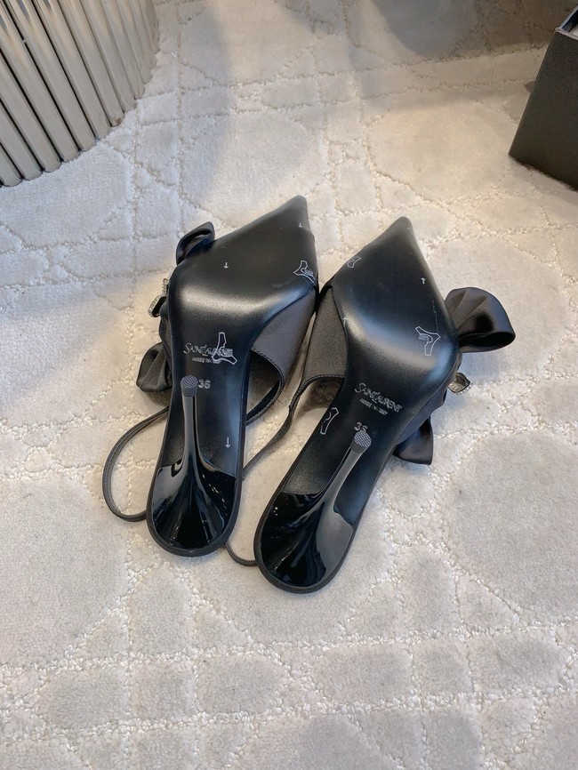 Saint Laurent AMALIA slingback pumps in satin crepe 21072-2