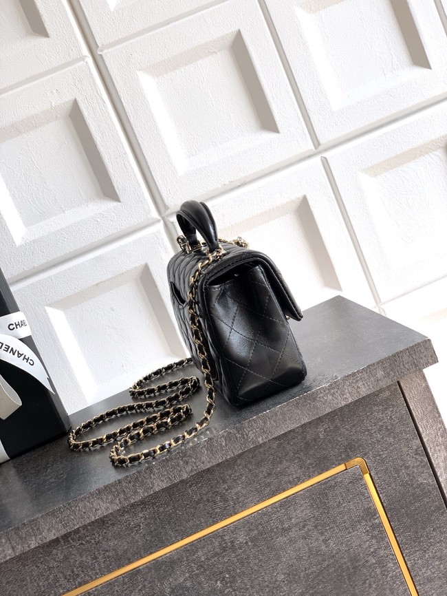 CHANEL Mini Flap Bag with Top Handle AP2431 black