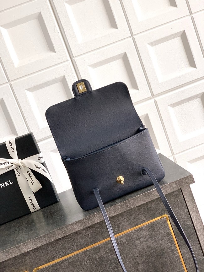 CHANEL Small Flap Bag AS6130 Dark Blue