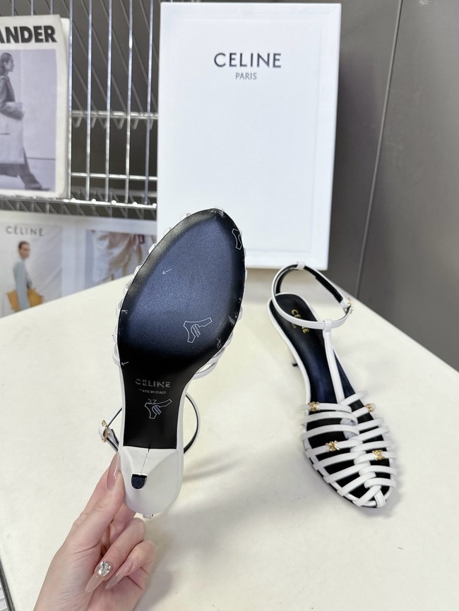 CELINE CAGE HEELED SANDAL IN GOATSKIN 36633-4