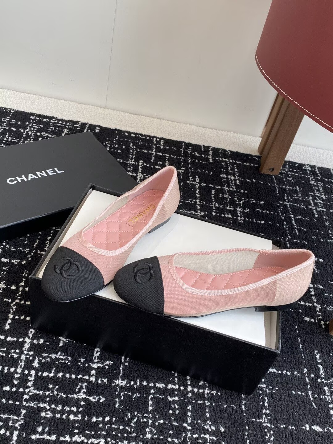 Chanel Ballet Flats Shoes 73012 Pink