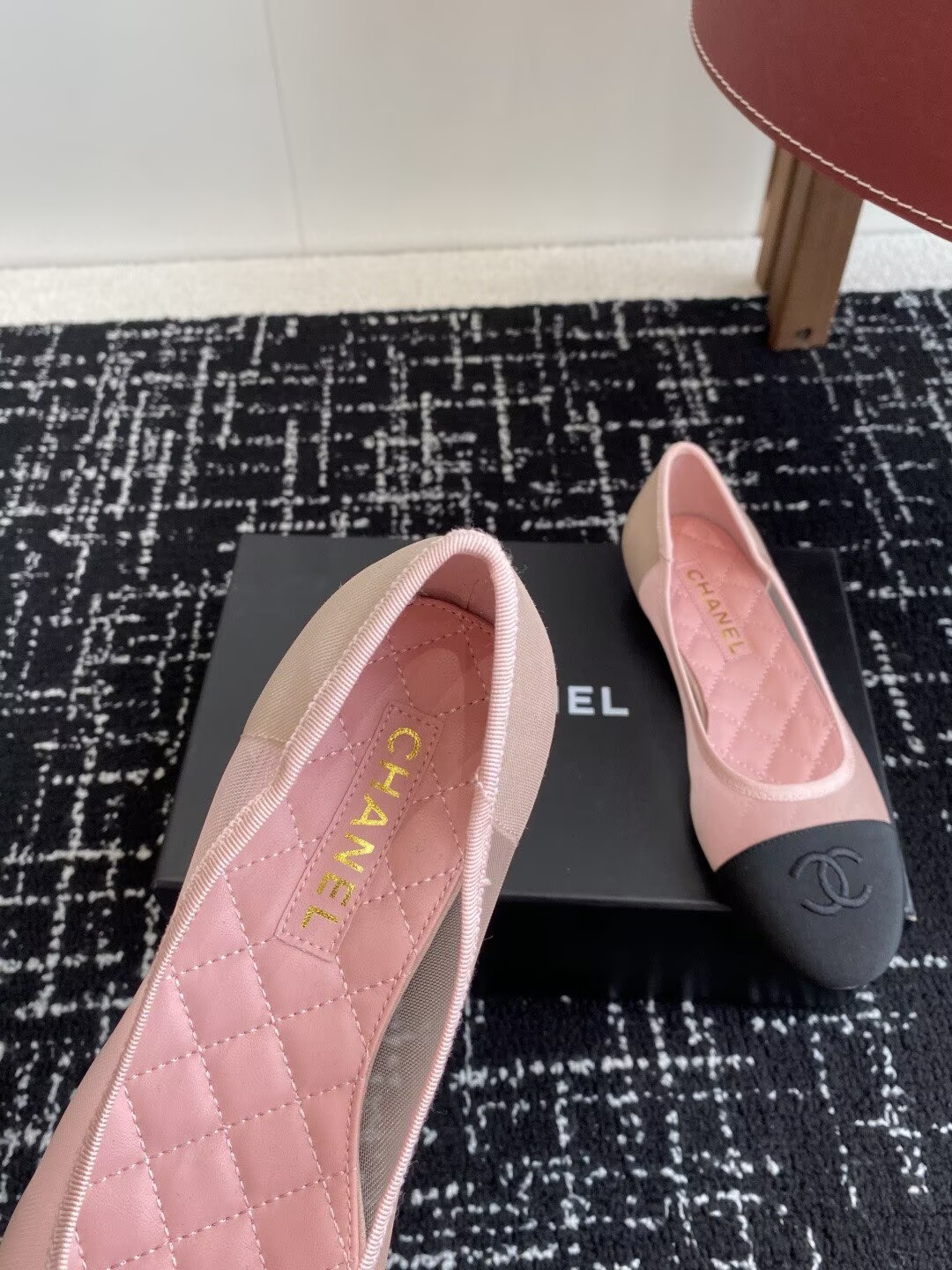 Chanel Ballet Flats Shoes 73012 Pink