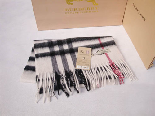 Burberry Cashmere Ivory Giant Check Scarf