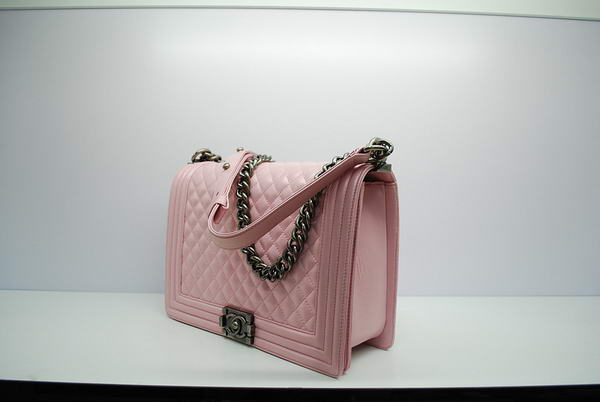 Chanel Boy Flap Shoulder Bag A30171 Pink Sheepskin Leather