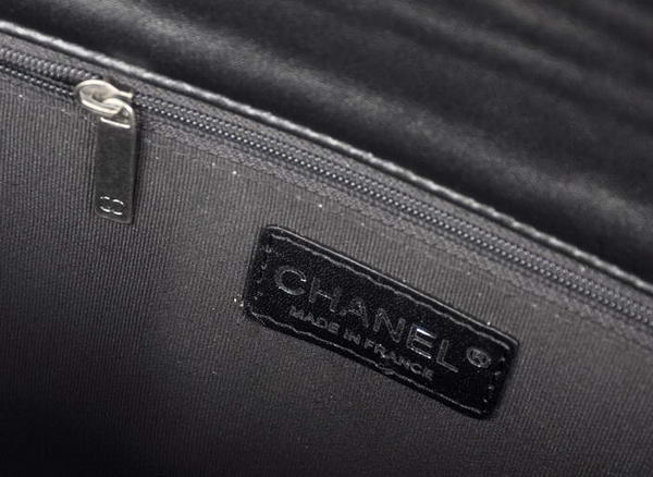 Chanel A67087 Black Sheepskin Leather Le Boy Flap Shoulder Bag