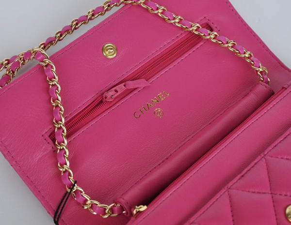 New Color Chanel A33814 Rosy Sheepskin Leather Flap Bag Gold