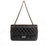 Chanel Classic Bags A40711 Black Lambskin Leather Silver