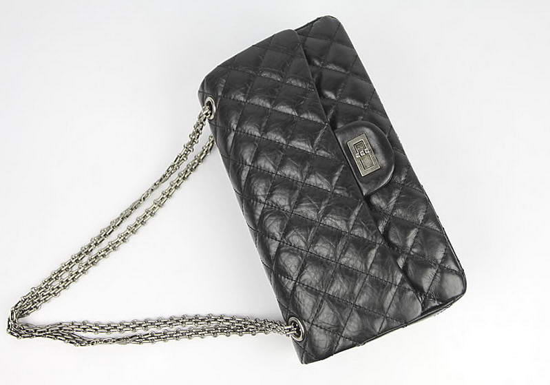 Chanel Classic Flap Bag A37587 Original Leather Black Silver