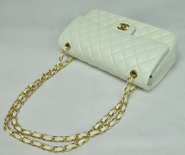 Chanel Classic Flap Bag 1112 Beige Leather Golden Hardware