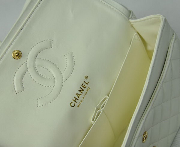 Chanel Classic Flap Bag 1112 Beige Leather Golden Hardware