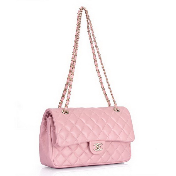 Chanel 2.55 Classic Series Flap Bag Pink Leather 1112 