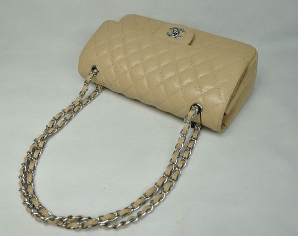 Chanel 2.55 Quilted Flap Bag 1112 Apricot with Silver Hardware