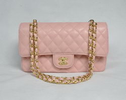 Chanel 2.55 Quilted Flap Bag 1112 Pink with Gold Hardware