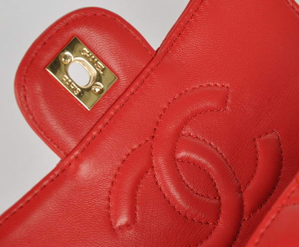 Cheap Chanel Classic mini Flap Bag 1115 Red Sheepskin Golden Hardware