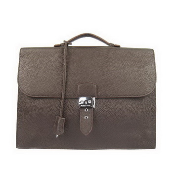Hermes Sac Depeche 38cm Briefcase Clemence Brown