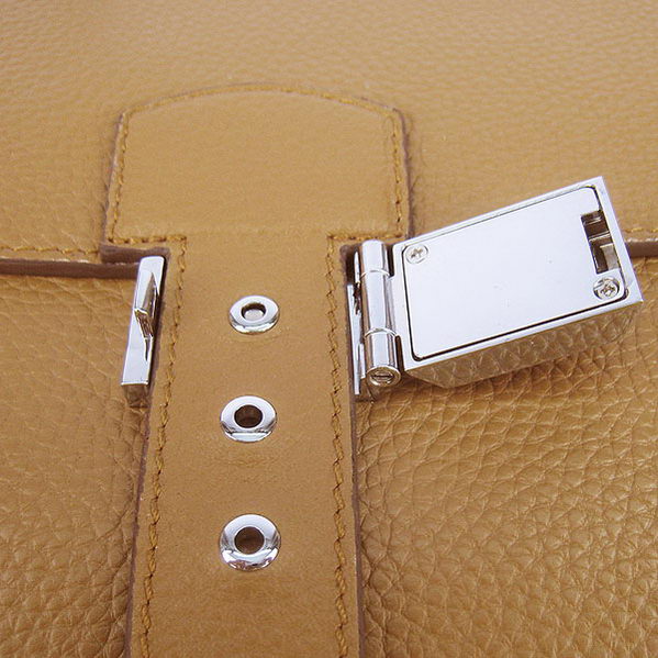 Hermes Sac Depeche 38cm Briefcase Clemence Camel