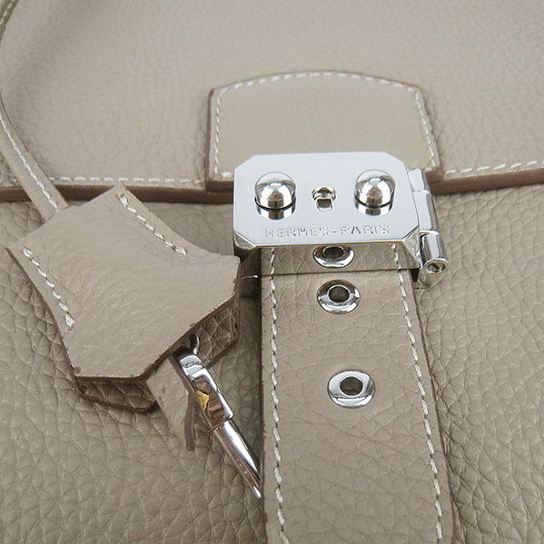 Hermes Sac Depeche 38cm Briefcase Clemence Grey