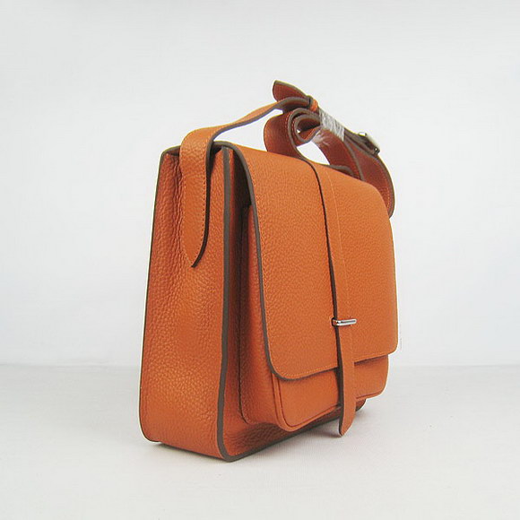 Hermes Orange Cow Leather Messenger Bags H2811