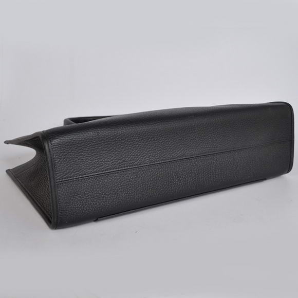 Hermes Briefcase 40CM Clemence Leather Bag Black