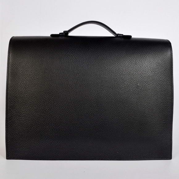 Hermes Sac Depeche 38cm Briefcase Clemence Black