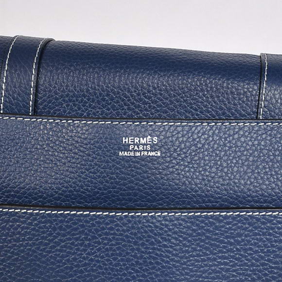 Hermes Steve 32CM Mens Bag Clemence Dark Blue