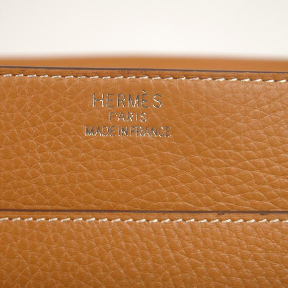 Hermes Steve 35CM Messenger Bag Clemence Leather Camel