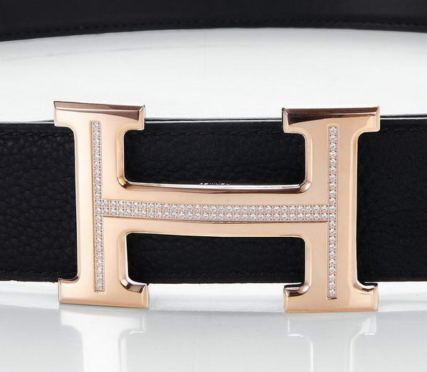 Hermes Belts Original Leather Diamond Everose Black Hermes Belts Original Leather Diamond Everose Black
