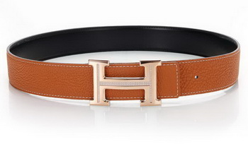 Hermes Belts Original Leather Diamond Everose Orange