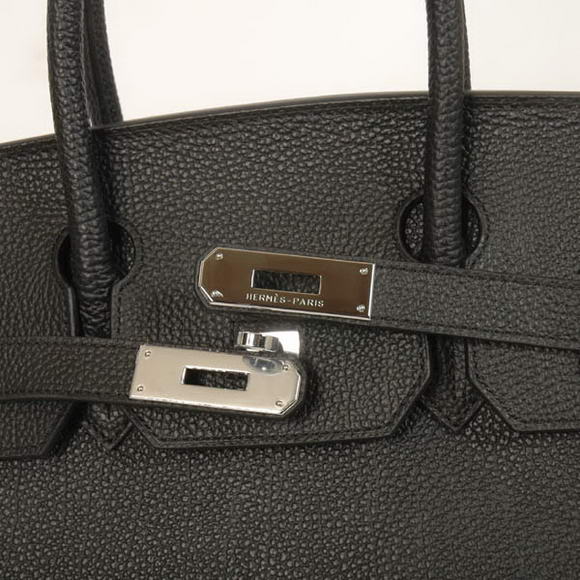 Hermes Birkin 30CM Tote Bags Smooth Togo Leather Black