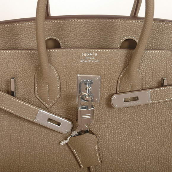 Hermes Birkin 30CM Tote Bags Smooth Togo Leather Dark Grey
