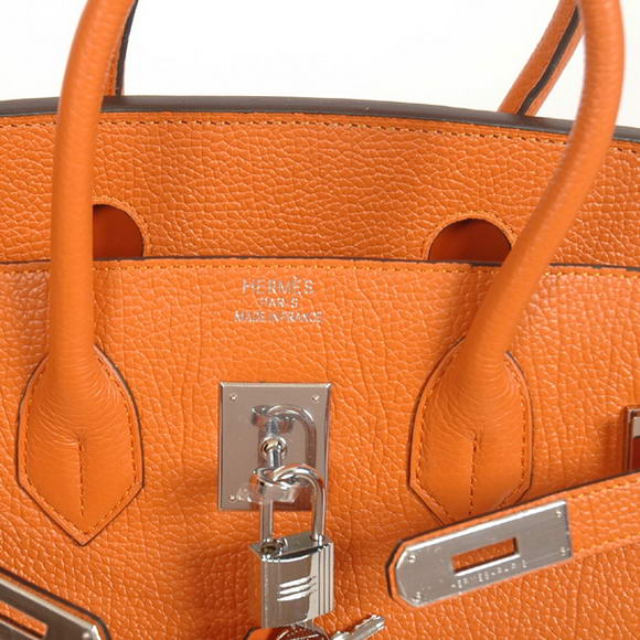 Hermes Birkin 30CM Tote Bags Smooth Togo Leather Orange