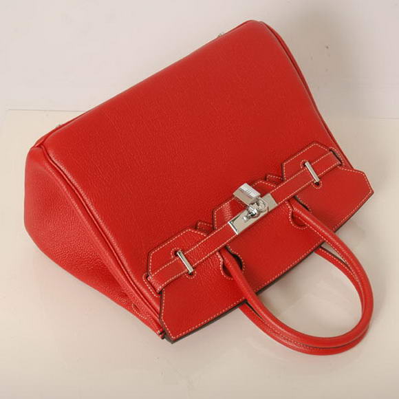 Hermes Birkin 30CM Tote Bags Smooth Togo Leather Red