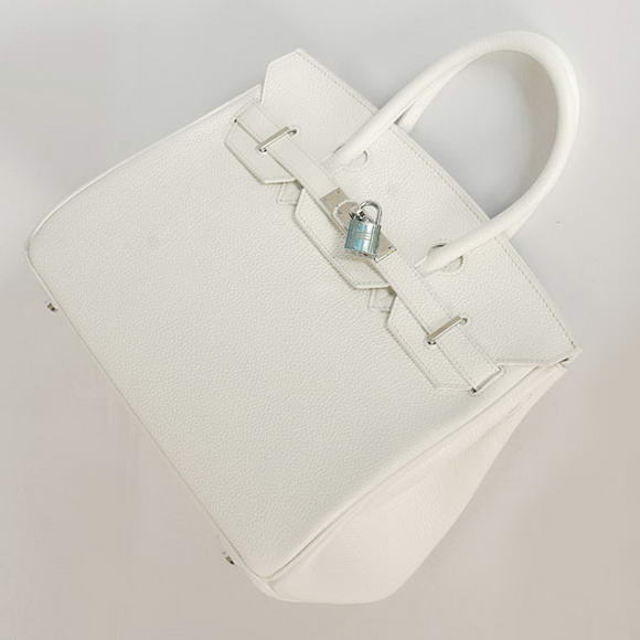 Hermes Birkin 30CM Tote Bags Smooth Togo Leather White