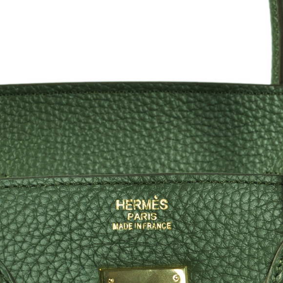 Hermes Birkin 35CM Tote Bags Togo Leather Amy Green Golden