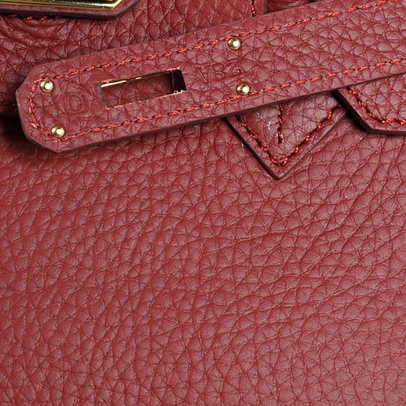 Hermes Birkin 35CM Tote Bags Togo Leather Bordeaux Golden
