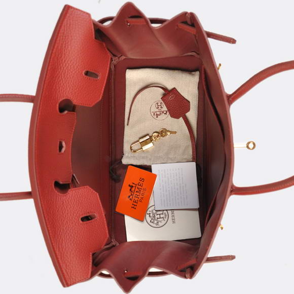Hermes Birkin 35CM Tote Bags Togo Leather Bordeaux Golden