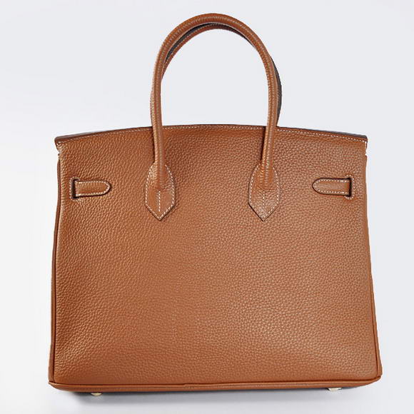 Hermes Birkin 35CM Tote Bags Togo Leather Dark Oceer Golden