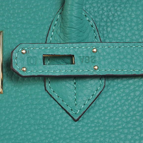 Hermes Birkin 35CM Tote Bags Togo Leather Green Golden