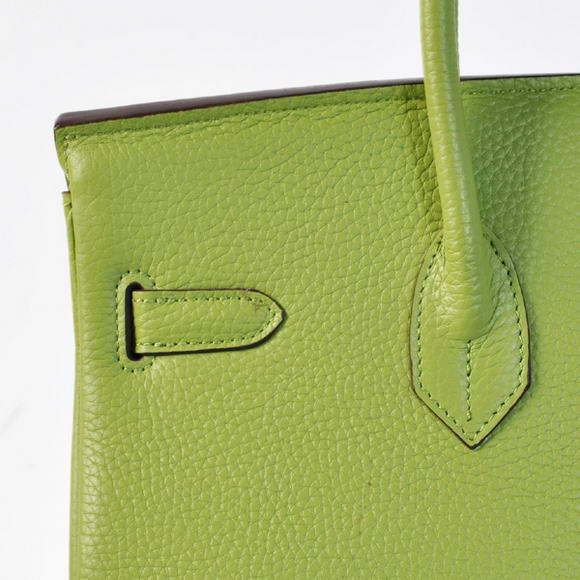 Hermes Birkin 35CM Tote Bags Togo Leather Light Green Golden